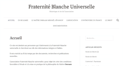 Desktop Screenshot of fraternite-blanche-universelle.org